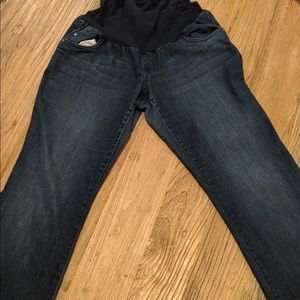 Indigo blue maternity jeans